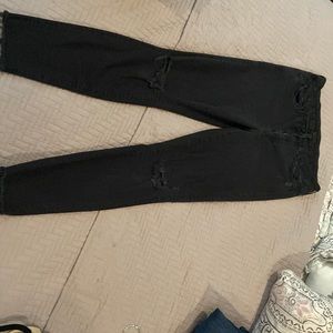 Mother black skinny fray jeans size 29
